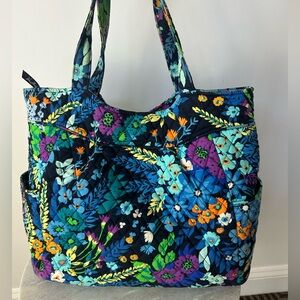 Vera Bradley Pleated Tote (Midnight Blues)